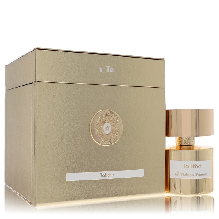 Tiziana Terenzi Talitha by Tiziana Terenzi Extrait De Parfum Spray (Unisex) 3.38 oz: Tiziana Terenzi Talitha by Tiziana Terenzi Extrait De Parfum Spray (Unisex) 3.38 oz Tiziana Terenzi's Extrait De Parfum Spray, Talitha, is a unisex fragrance available in a 3.38 oz size. This perfume 