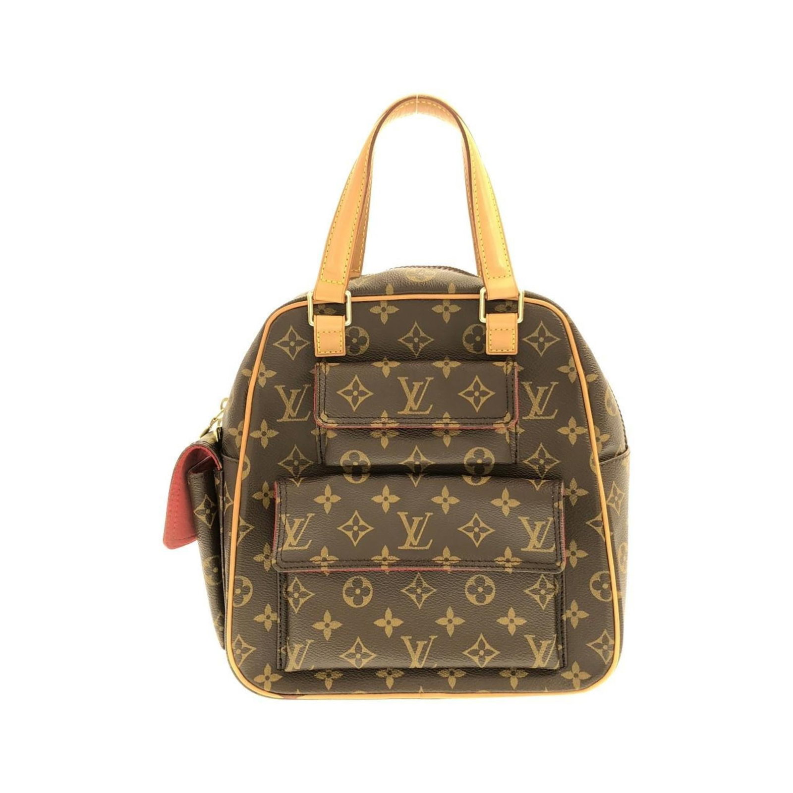 Coated canvas handbag louis vuitton: Coated canvas handbag louis vuitton Coated canvas handbag from Louis Vuitton, featuring a distinctive Marron color and gold hardware. This stylish accessory measures 27cm x 25cm x 12cm and is made fro
