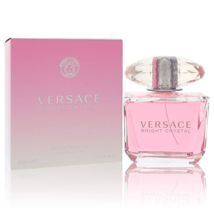 Bright Crystal by Versace Eau De Toilette Spray 6.7 oz: Bright Crystal by Versace Eau De Toilette Spray 6.7 oz Bright Crystal by Versace Eau De Toilette Spray offers a sweet, musky, and fruity floral fragrance perfect for daytime wear. Its unique blend of 