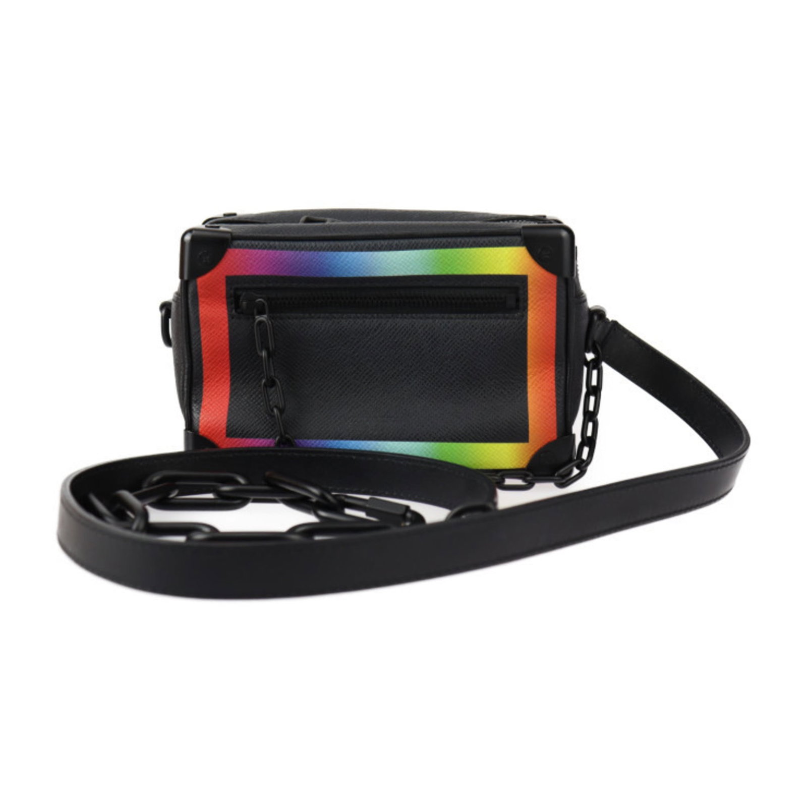 Handbag Pochette Louis Vuitton Leather Taiga Shoulder: Handbag Pochette Louis Vuitton Leather Taiga Shoulder Taiga leather craftsmanship meets timeless elegance in this Louis Vuitton Pochette shoulder bag, featuring black and multi-color accents. Measurin