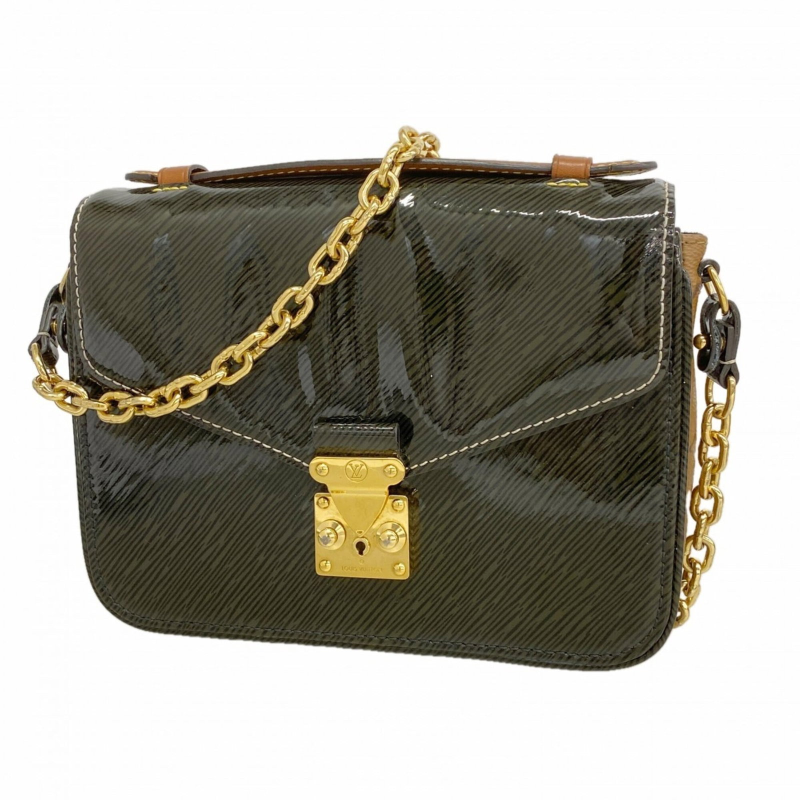 Louis Vuitton Handbag: Louis Vuitton Handbag Brown and Gray Louis Vuitton Handbag. This classic handbag features the iconic monogram pattern in brown and gray, with a size of 16cm x 20cm x 5cm. Made by Louis Vuitton, it is 