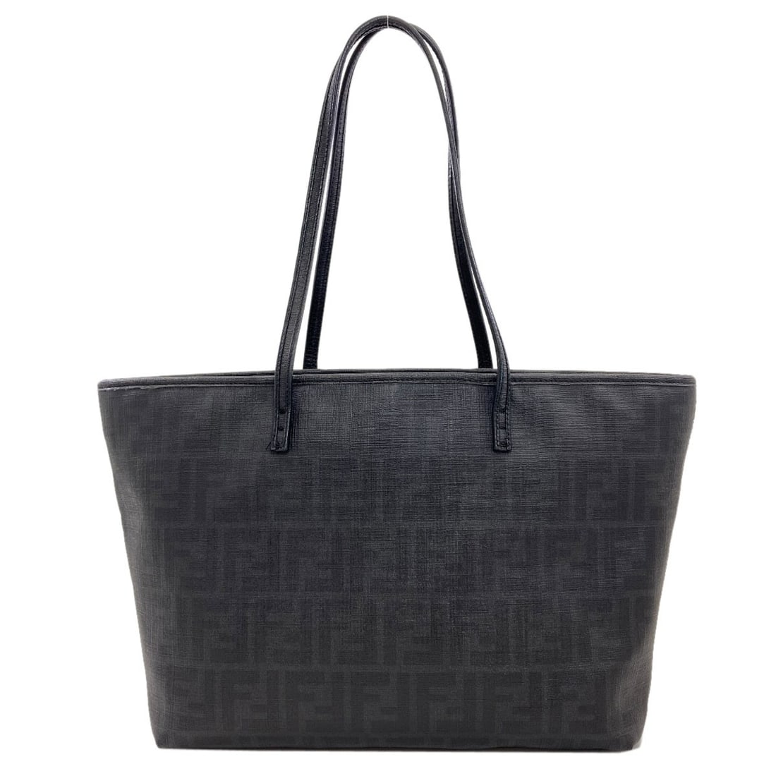Pattern tote bag zucca pvc fendi: Pattern tote bag zucca pvc fendi Black PVC Fendi tote bag with a distinctive pattern. Made from high-quality PVC, this stylish tote features a classic design with a bold black exterior color. The uniq