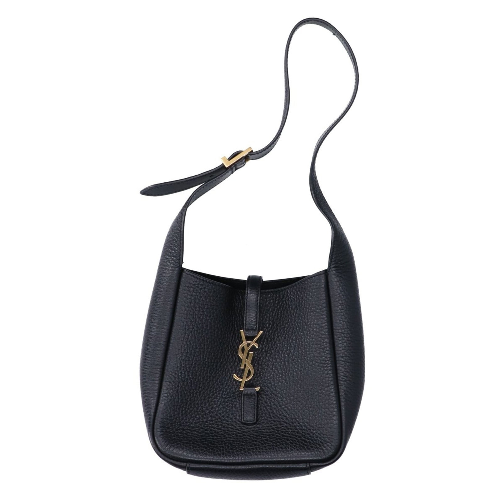 Shoulder Bag by Saint Laurent: Shoulder Bag by Saint Laurent Black Saint Laurent shoulder bag with gold hardware, measuring 15cm x 16cm x 7cm. This sleek and stylish bag features a classic design that exudes sophistication and eleg