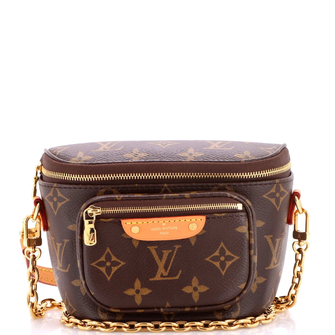 Louis Vuitton Bum Bag Monogram Canvas Mini: Louis Vuitton Bum Bag Monogram Canvas Mini Brown Louis Vuitton Bum Bag Monogram Canvas Mini in Great Condition. This mini bag features the iconic monogram canvas design, scuffed and worn from use, wit