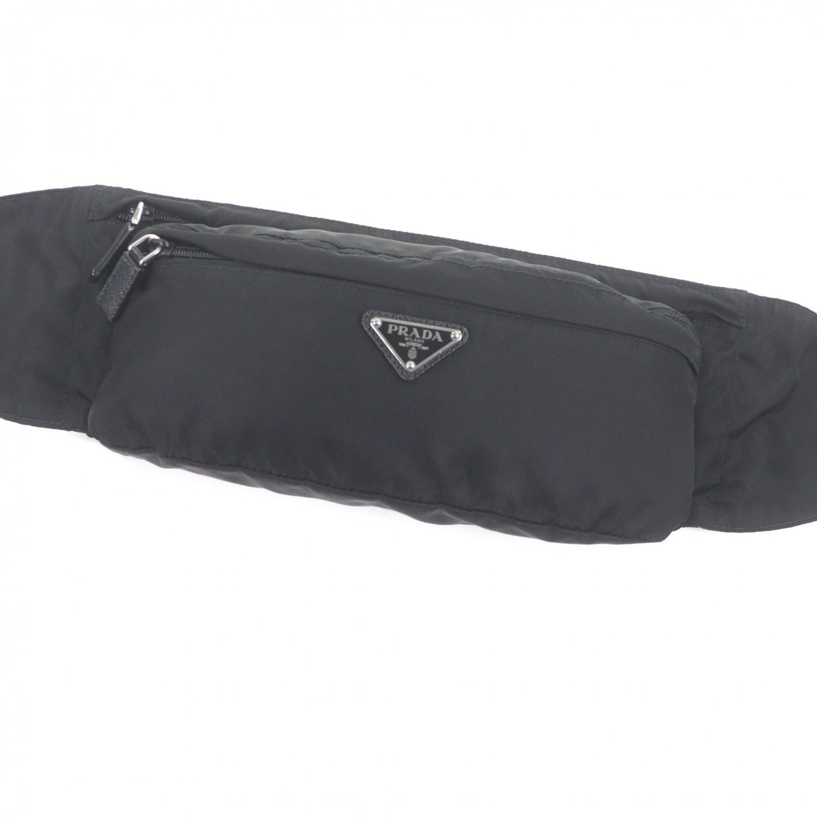 Prada Pouch Shoulder Bag Sling Bag: Prada Pouch Shoulder Bag Sling Bag The Prada Pouch Shoulder Bag Sling Bag features a sleek and modern design with a black color. Measuring 13cm x 33cm x 6.5cm, it offers a compact and portable storage