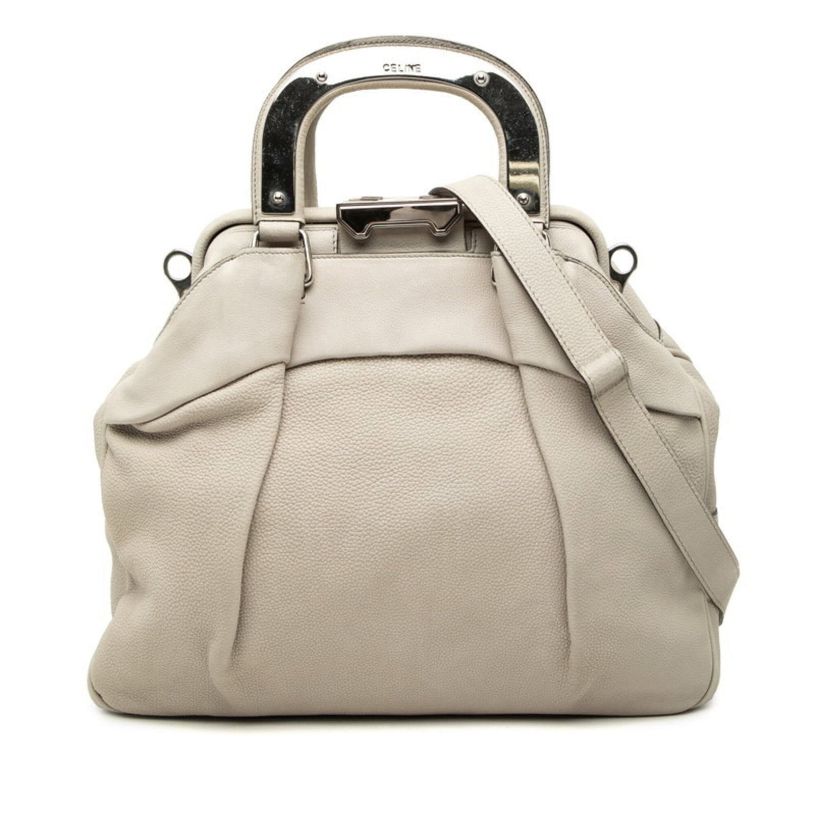 Celine Handbag Shoulder Bag Leather: Celine Handbag Shoulder Bag Leather The Celine Handbag Shoulder Bag Leather features a classic design with a beige leather finish, measuring 25.5cm x 34cm x 10.5cm in size. This shoulder bag boasts hi