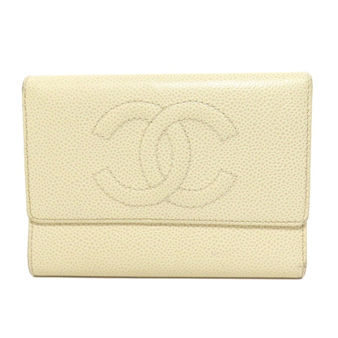 Chanel Coco Mark Goldhardware Bifold Wallet With Coin Pocket Grained: Chanel Coco Mark Goldhardware Bifold Wallet With Coin Pocket Grained Yellow Grained Calfskin Bifold Wallet with Coin Pocket from CHANEL features a classic design and practical coin pocket, making it a