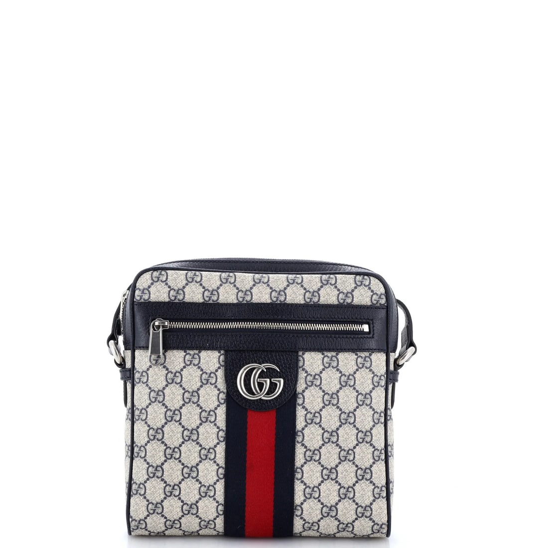 Gucci messenger bag with coated canvas GG small: Gucci messenger bag with coated canvas GG small This Gucci messenger bag features the iconic GG small logo in blue, crafted from coated canvas. With its cross body design and adjustable strap drop, it