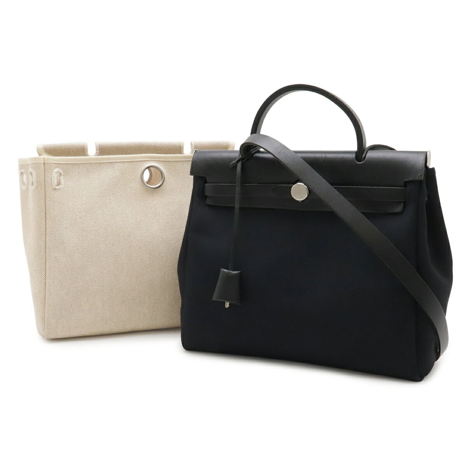 Toile Officier Leather H Toile Hermes Backpack Handbag (1 of 10)