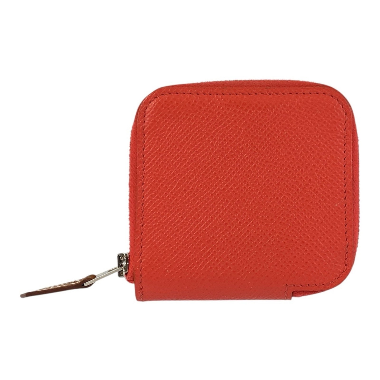 Hermes Coin Purse/ Coin Case Epsom Leather: Hermes Coin Purse/ Coin Case Epsom Leather Epsom leather craftsmanship shines in this compact coin purse from Hermes, measuring just 8cm x 8cm x 1.5cm. The sleek design and precise dimensions make it