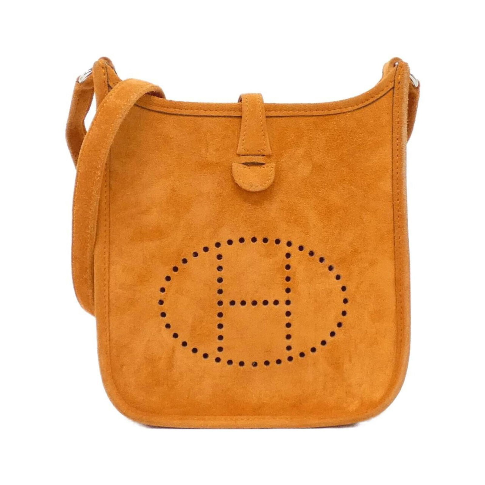 Shoulder Bag by Hermes: Shoulder Bag by Hermes The Hermes MPN 041032CK shoulder bag boasts a vibrant orange hue, measuring 18cm x 17cm x 6cm. This compact yet stylish bag features a sleek design and dimensions perfect for