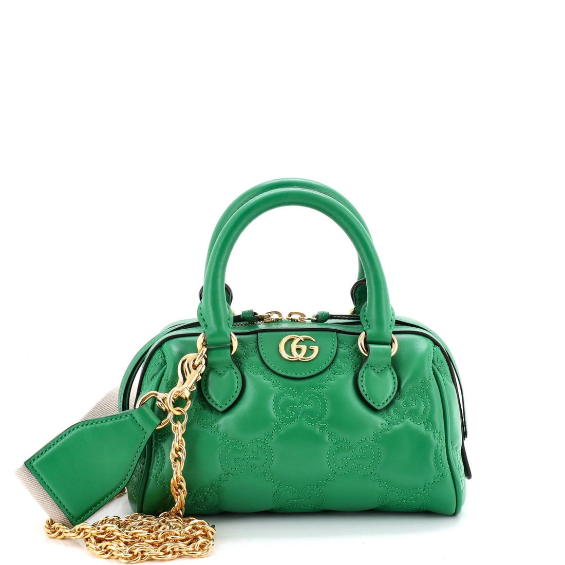 Gucci Ophidia Convertible Boston Top Handle Bag GG Matelasse Leather Mini: Gucci Ophidia Convertible Boston Top Handle Bag GG Matelasse Leather Mini Gucci's Ophidia Convertible Boston Top Handle Bag in green GG Matelasse Leather Mini offers a stylish and versatile accessory.
