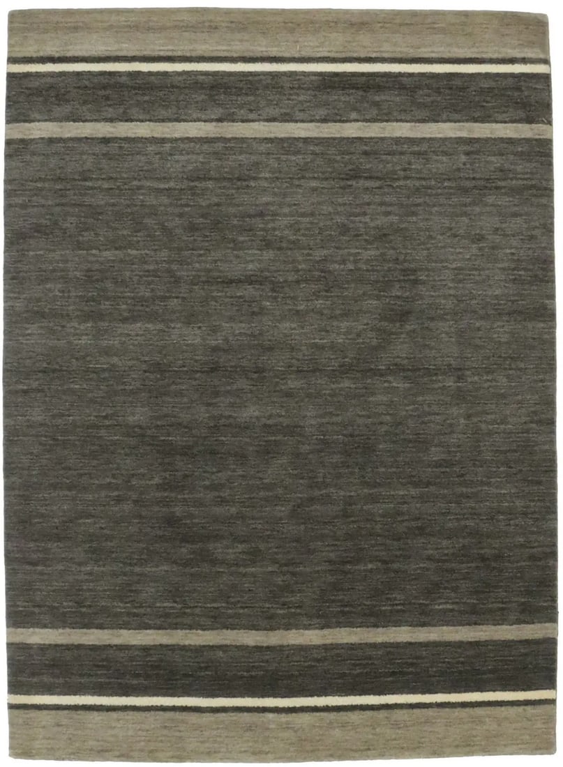 Gabbeh Oriental Rug Multicolored Striped Tribal Design Kids Room Carpet 5X7 Ft Hand-Knotted: Gabbeh Oriental Rug Multicolored Striped Tribal Design Kids Room Carpet 5X7 Ft Hand-Knotted The Gabbeh Oriental Rug boasts a vibrant multicolored striped tribal design, adding a touch of modern style 