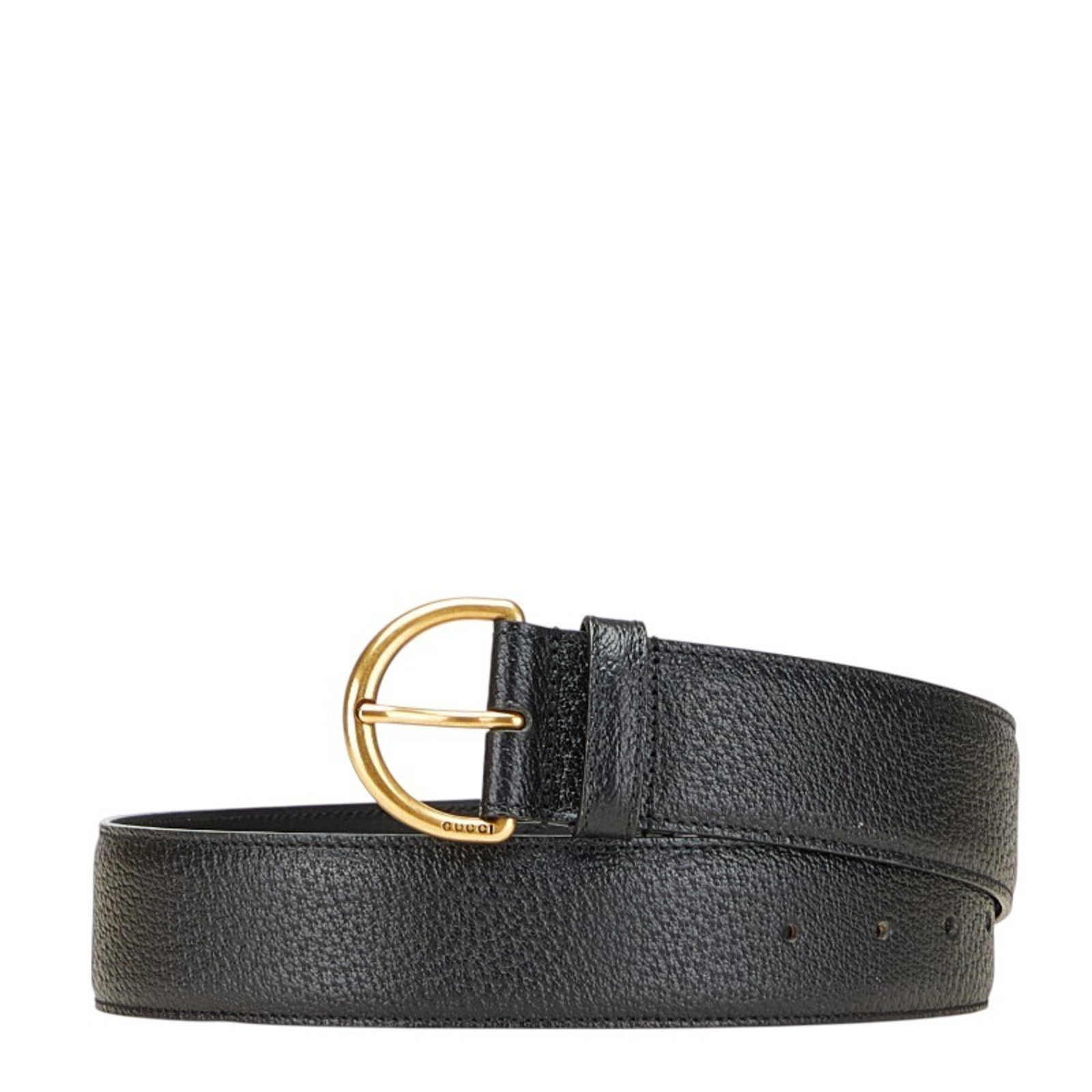 Standard Belt Gucci: Standard Belt Gucci Standard Belt Gucci in Black Leather. This standard belt from Gucci features 7 adjustable holes, made from high-quality black leather that measures 68cm-83cm in length and 4cm in