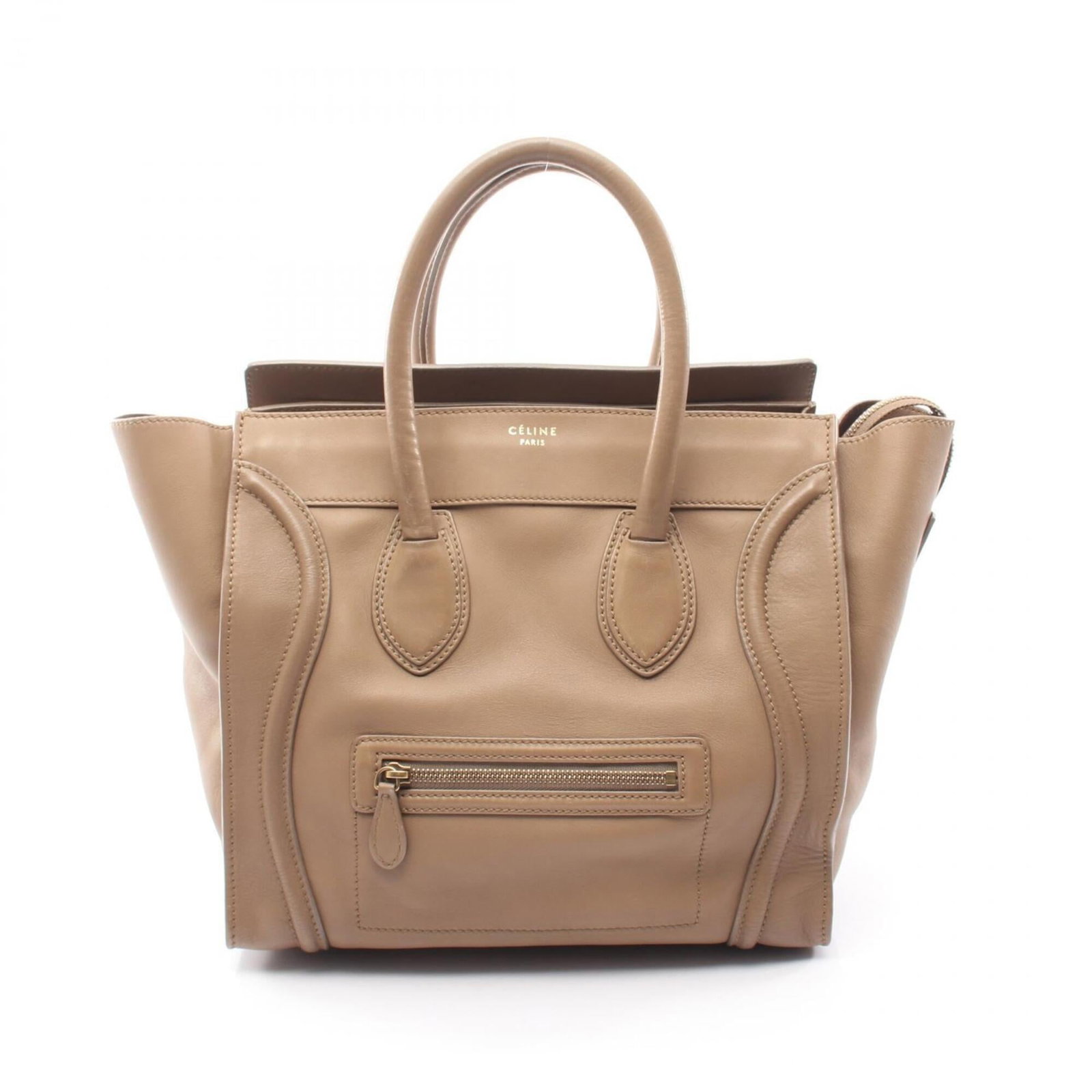 Handbag Leather Celine: Handbag Leather Celine Brown leather Celine handbag with dimensions 31cm x 30cm x 17cm. This stylish bag features high-quality leather construction, a classic design that exudes sophistication and ele
