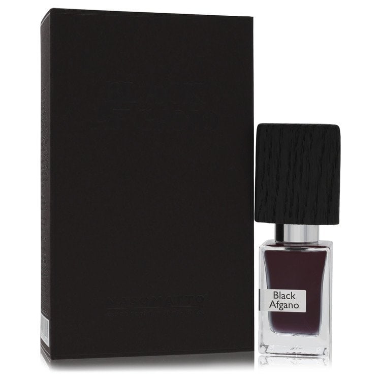 Black Afgano by Nasomatto Extrait de parfum (Pure Perfume) 1 oz: Black Afgano by Nasomatto Extrait de parfum (Pure Perfume) 1 oz The Black Afgano by Nasomatto Extrait de parfum is a long-lasting, masculine scent with earthy top notes that give way to spicy tobacco 