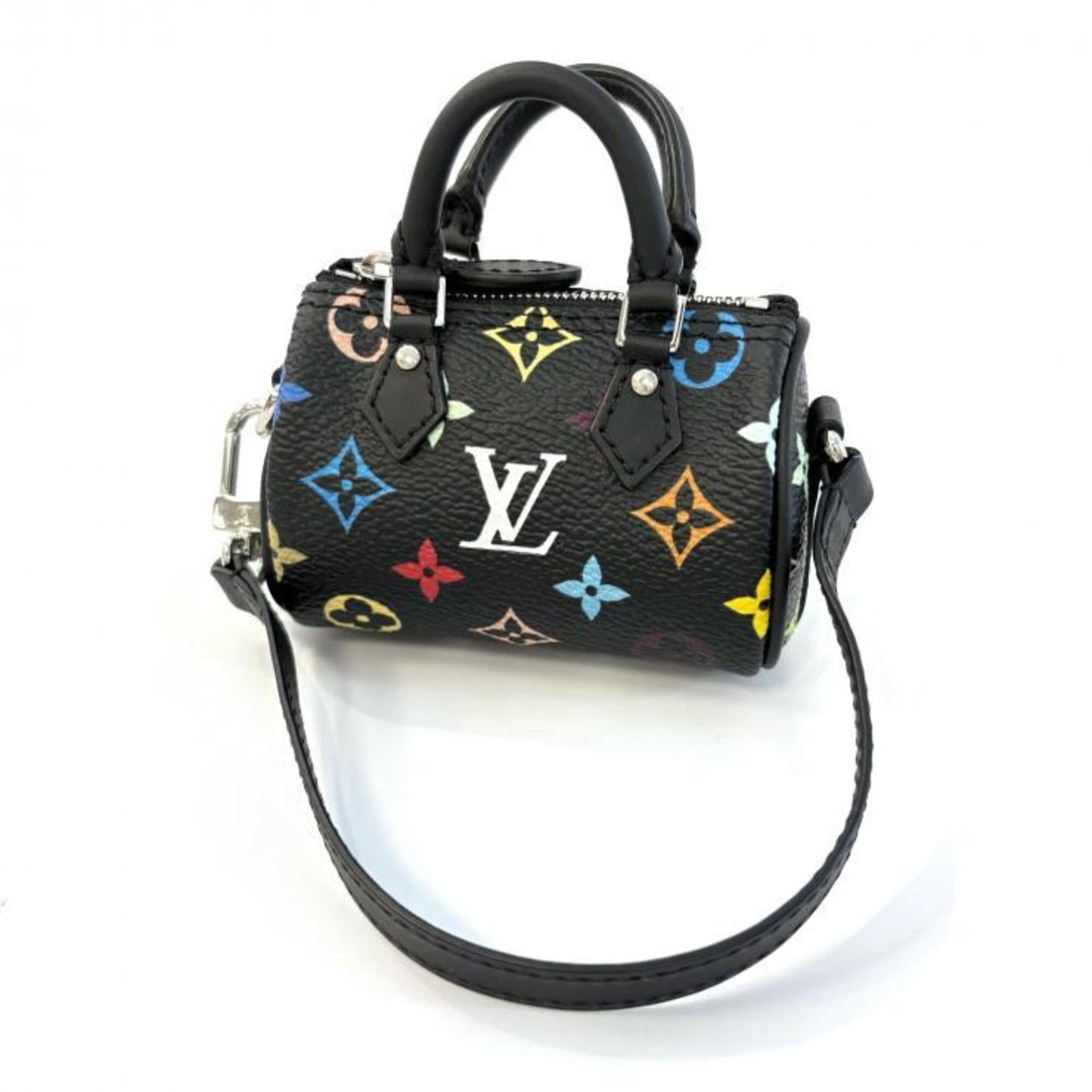 Louis Vuitton Handbag: Louis Vuitton Handbag Black, Multi-color Louis Vuitton Handbag - A stylish and compact accessory. This handbag measures 6cm x 8cm x 4.5cm in size, making it a great addition to any small bag collectio