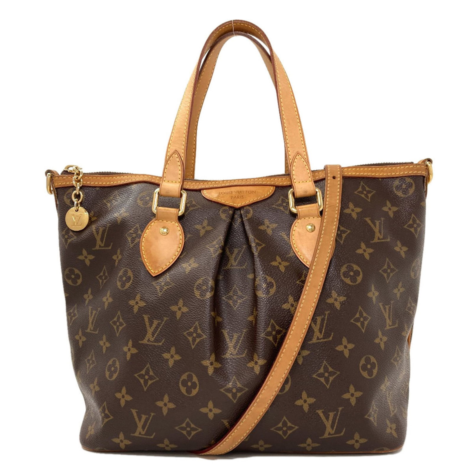 Tote bag monogram Louis Vuitton: Tote bag monogram Louis Vuitton Monogrammed tote bag from Louis Vuitton, featuring the iconic monogram pattern in bold color. This stylish and functional bag measures 28cm x 30cm x 16cm, perfect for d