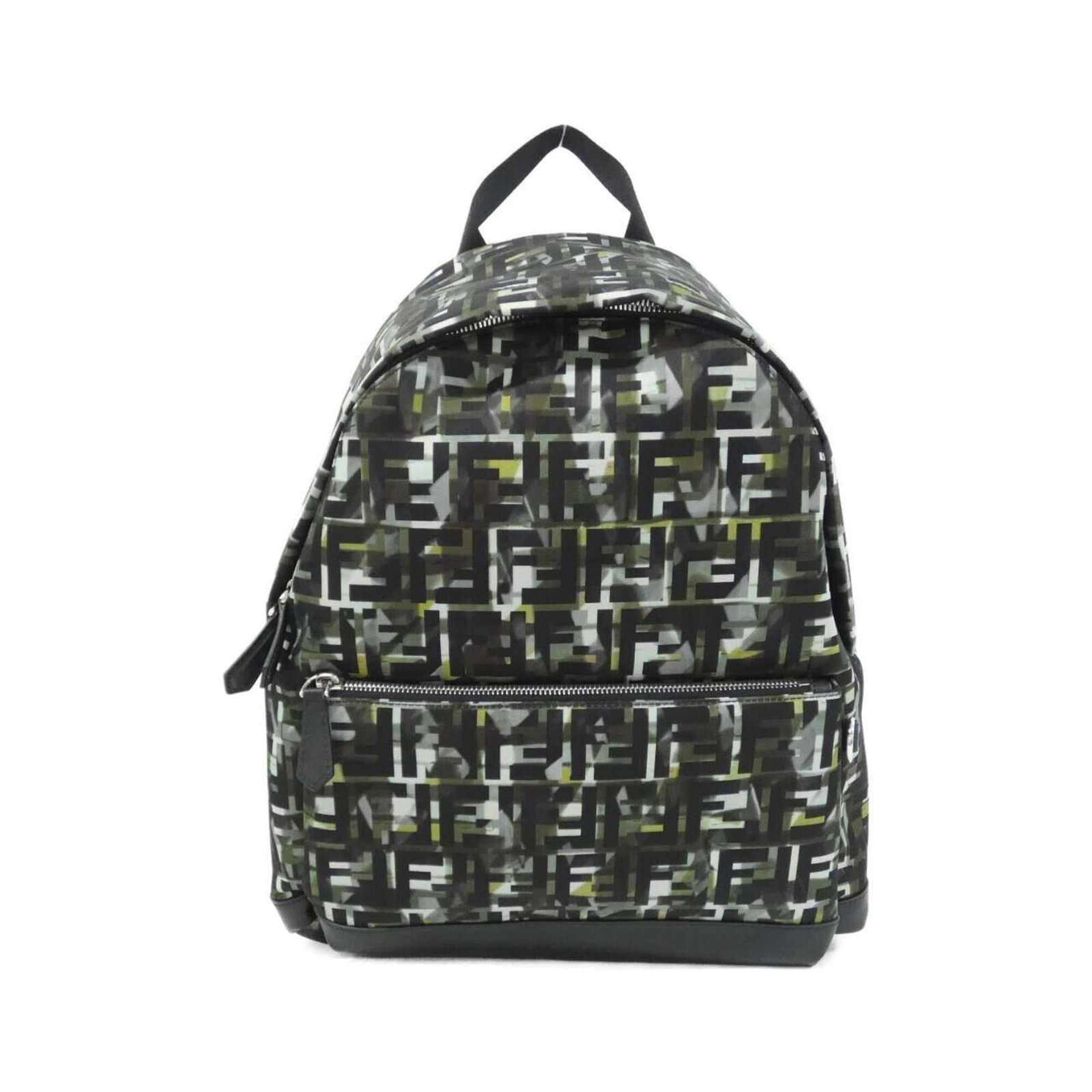 Fendi Backpack Nylon Leather: Fendi Backpack Nylon Leather The Fendi Backpack Nylon Leather features a unique combination of nylon and leather materials, with calfskin leather accents. Its multi-color design and silver hardware ad
