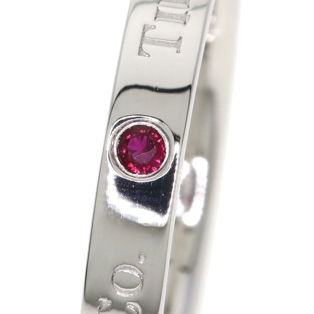 Ruby ring platinum flatband from Tiffany Co - 8