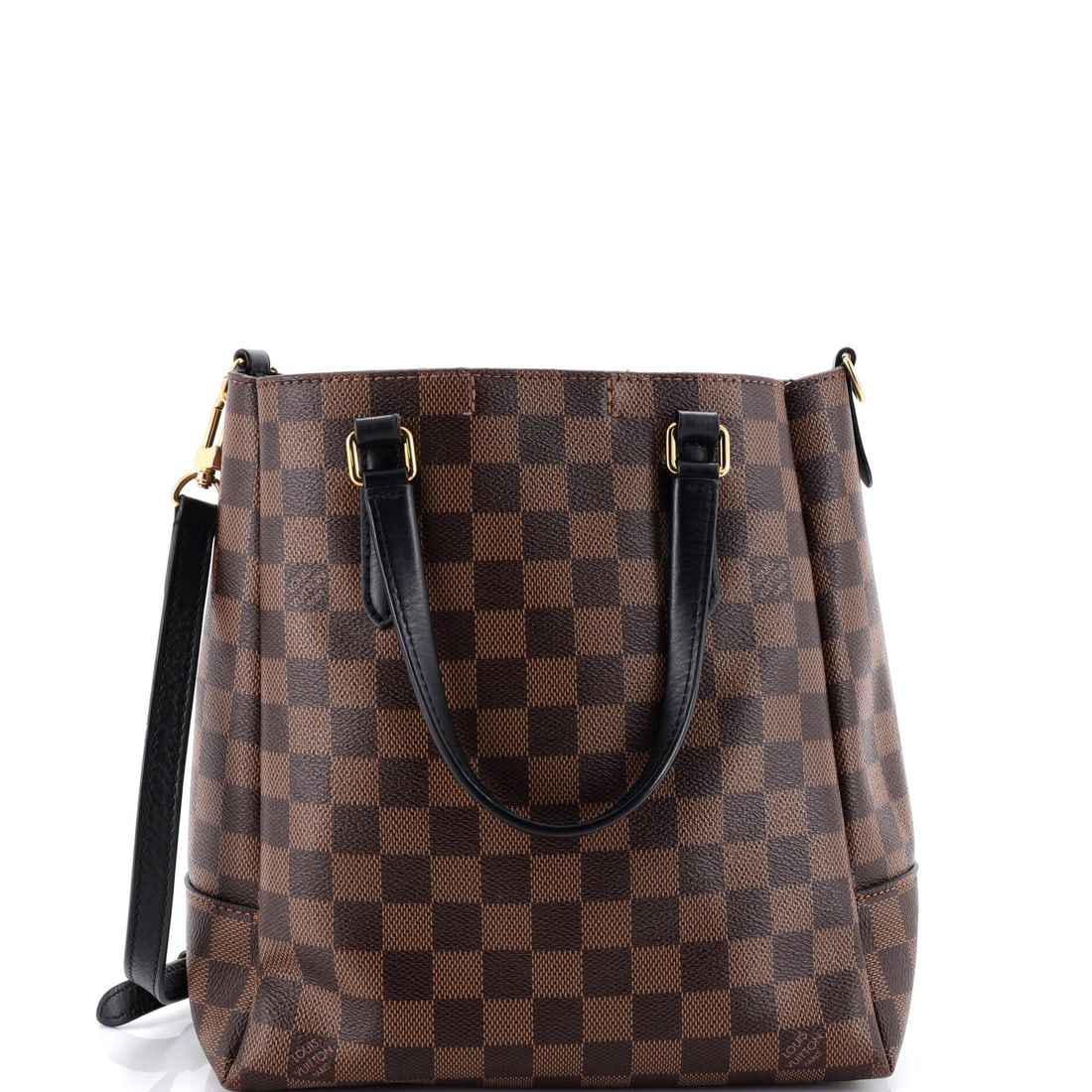 Louis Vuitton Belmont Tote Damier PM: Louis Vuitton Belmont Tote Damier PM The Louis Vuitton Belmont Tote Damier PM is a classic shoulder bag with a timeless design, featuring a brown canvas coated exterior and gold hardware. This iconic 