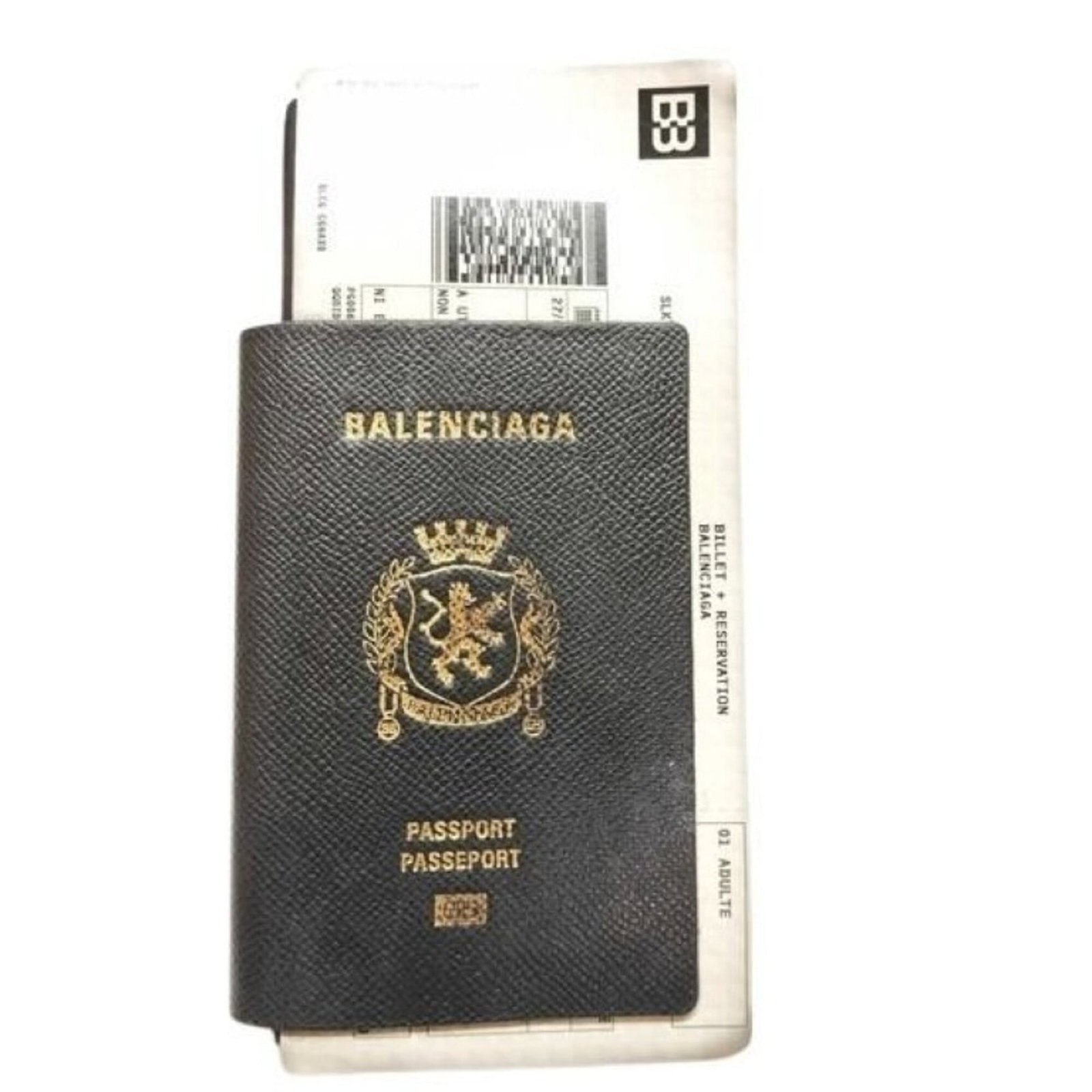 Long Bi Fold Leather Wallet: Long Bi Fold Leather Wallet Long bi-fold leather wallet from Balenciaga, made in Italy with black leather construction. This classic design features a sleek and modern aesthetic, measuring 10cm x