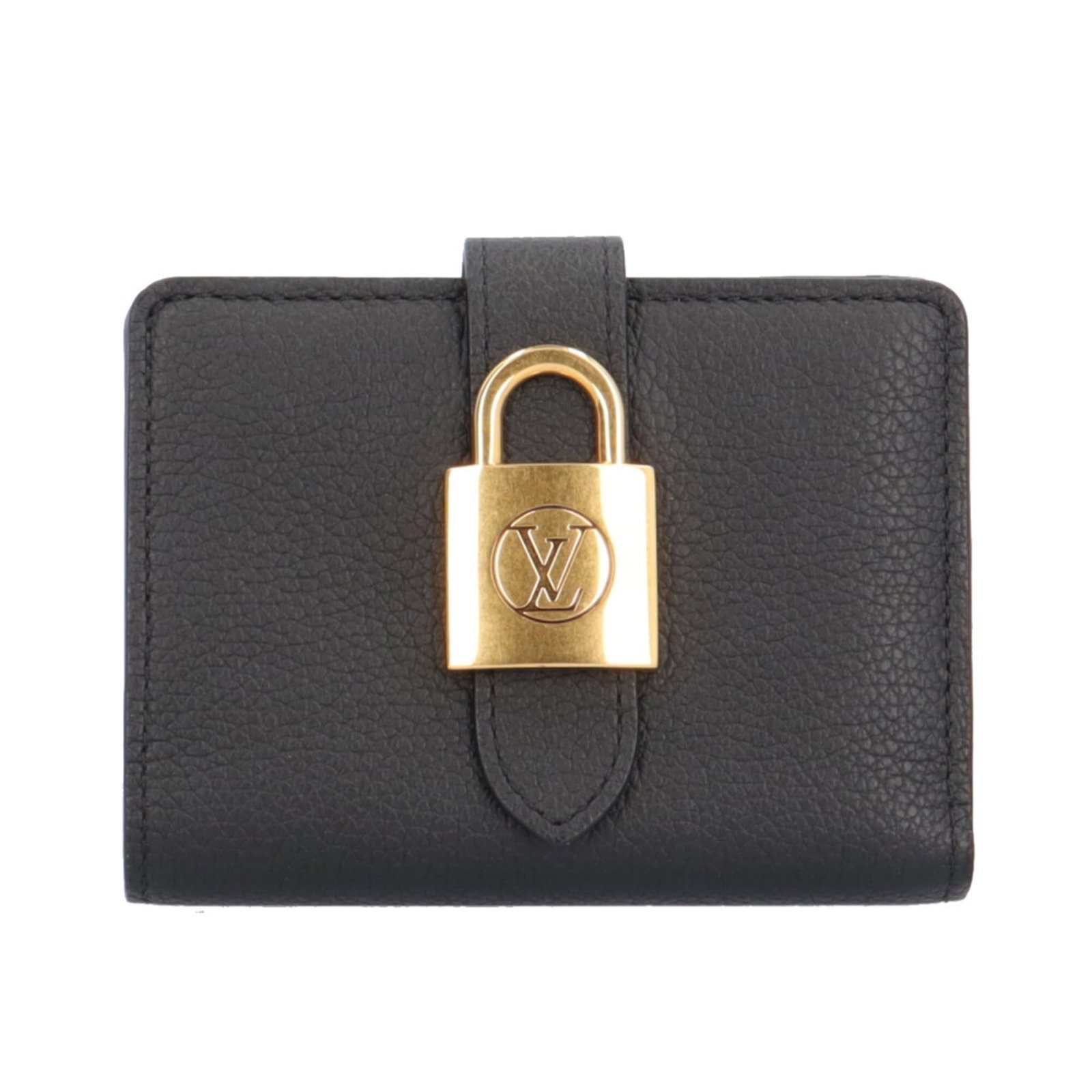 Vuitton Leather Bi Fold Wallet: Vuitton Leather Bi Fold Wallet Made from high-quality calf leather, this Louis Vuitton bi-fold wallet boasts sleek and sophisticated design. Its classic black color and elegant closure make it a timel