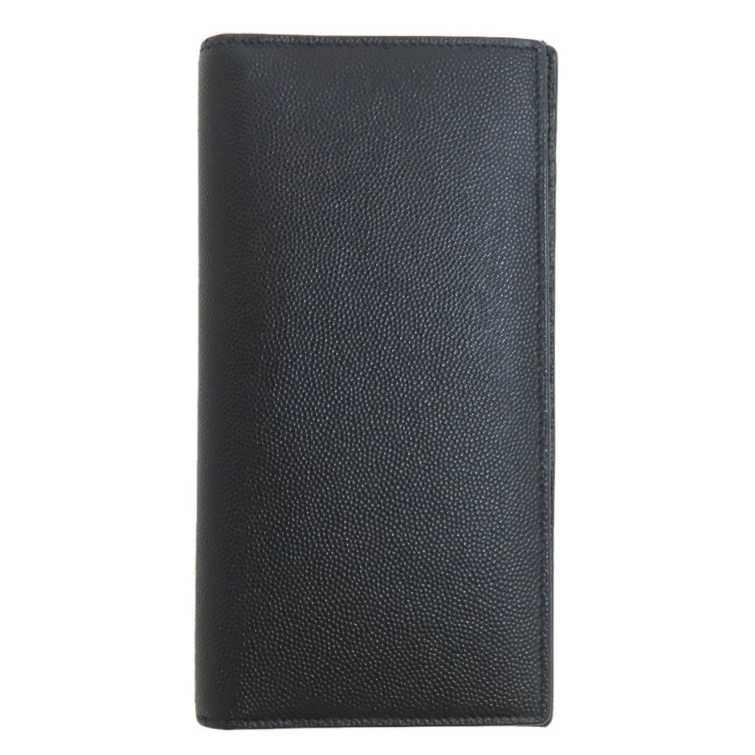 Saint Laurent Simple Design Long Wallet (With Coin Pocket) Leather: Saint Laurent Simple Design Long Wallet (With Coin Pocket) Leather Simple elegance defines the Saint Laurent Simple Design Long Wallet, featuring a sleek black leather exterior with a coin pocket for