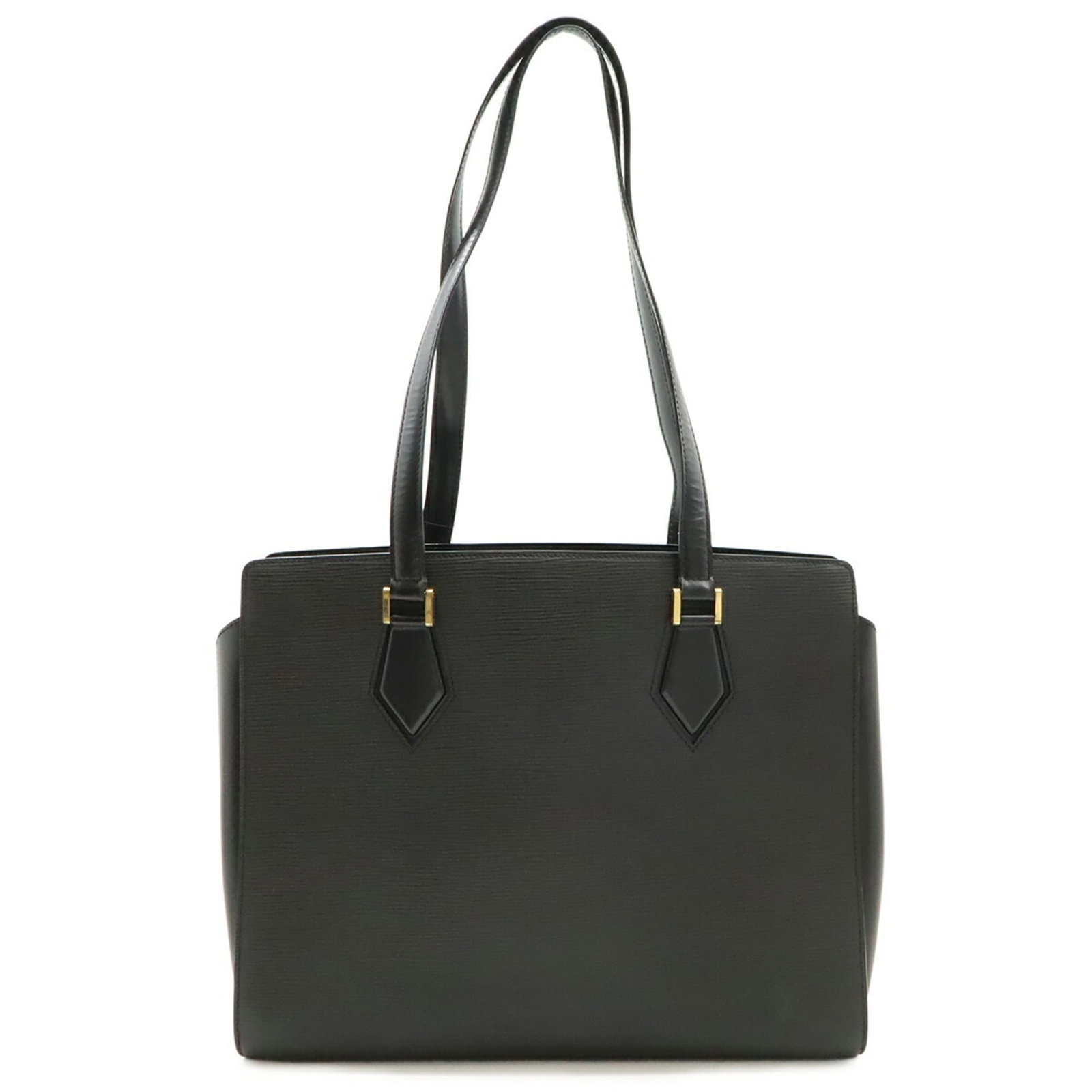 Tote Bag Epi Leather Louis Vuitton: Tote Bag Epi Leather Louis Vuitton Epi leather Louis Vuitton tote bag in black, featuring a classic shoulder design with a spacious interior and sleek silhouette. Measuring 29cm x 42.5cm x 10.5cm, thi