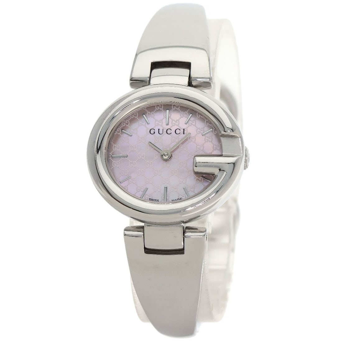 Gucci G Balloon Watches Ya134.5 Stainless Steel/ Stainless Steel: Gucci G Balloon Watches Ya134.5 Stainless Steel/ Stainless Steel Stainless steel and silver accents come together in the Gucci G Balloon Watches Ya134.5, featuring an analog display with a pink shell 