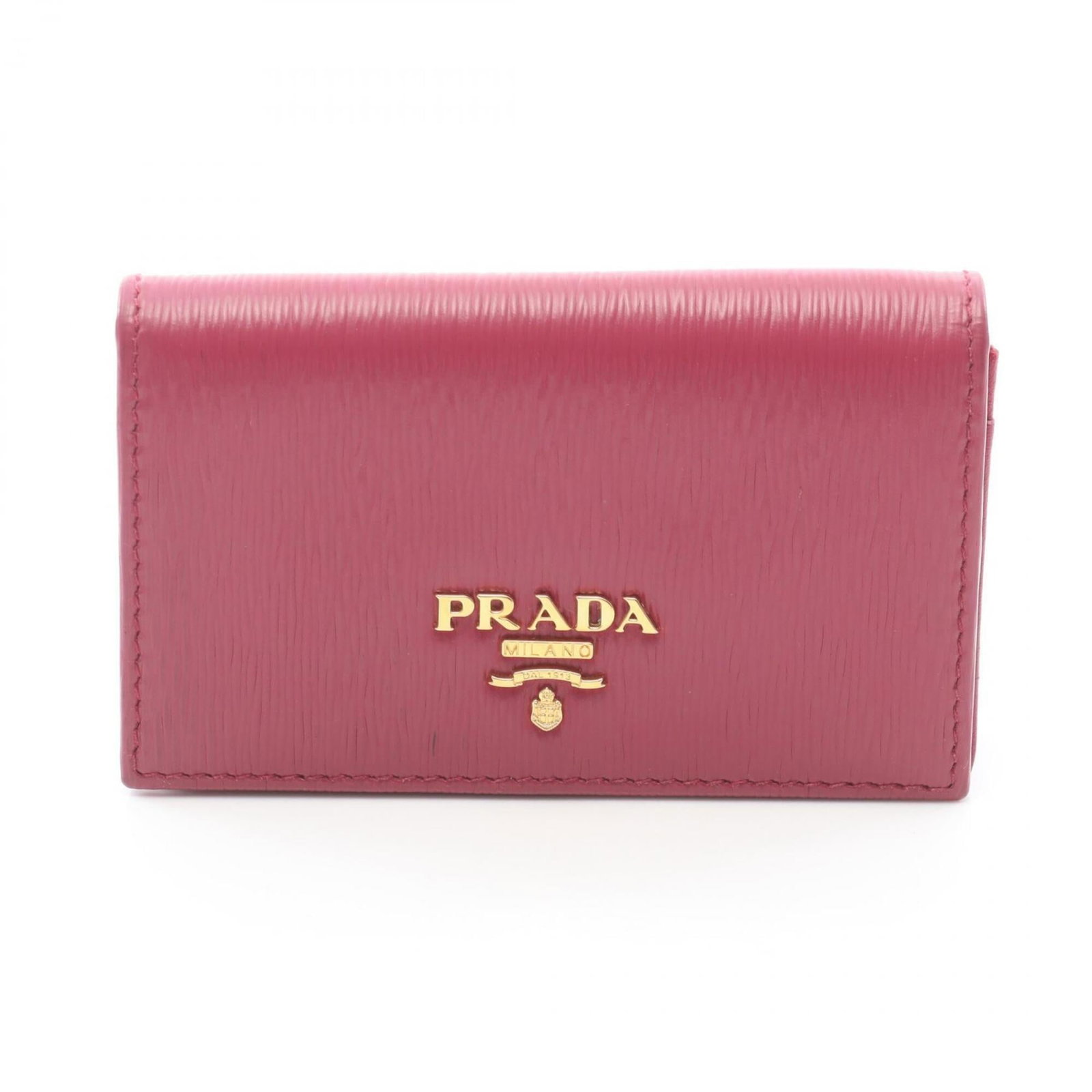 Prada Card Case Leather: Prada Card Case Leather Prada Card Case Leather, Pink. This pink leather card case measures 6.5cm x 11cm x 3cm and features a classic design from the renowned Italian fashion brand Prada. Made from hi