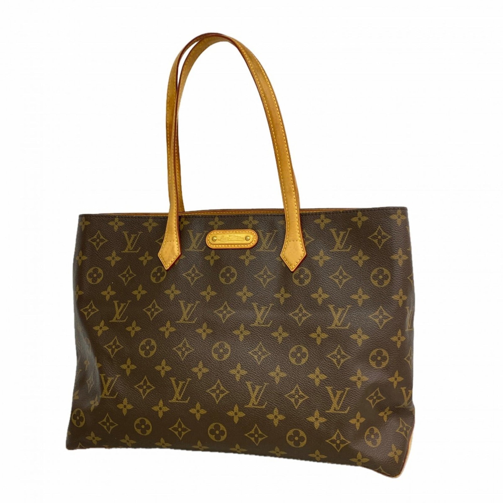 Louis Vuitton Tote Bag: Louis Vuitton Tote Bag Brown Louis Vuitton Tote Bag, 26cm x 36cm x 12cm. This classic tote bag features the iconic monogram pattern and brown leather construction. With its timeless design and compact