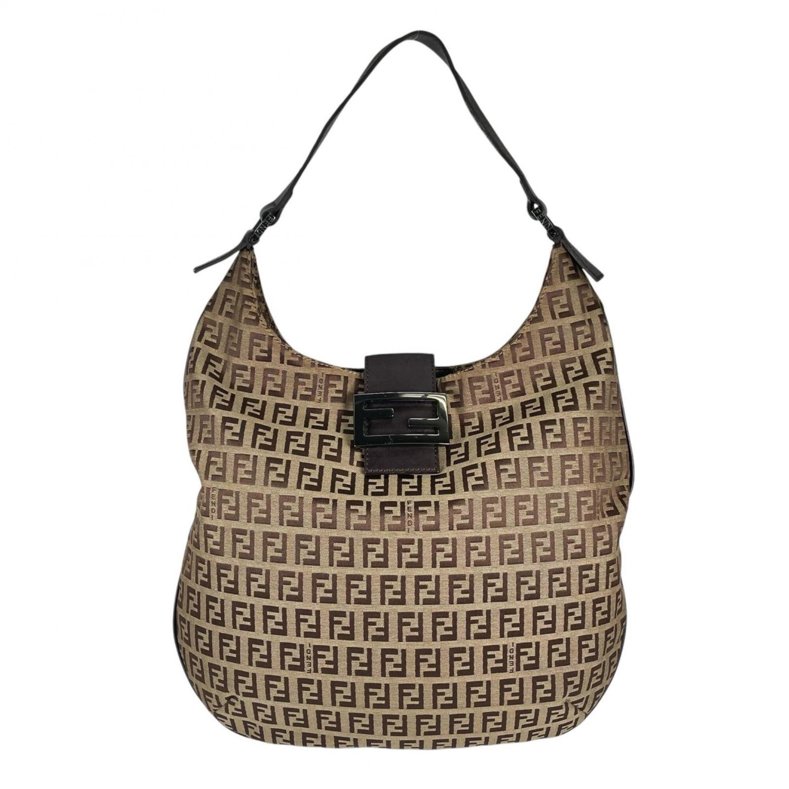 Fendi Handbag Canvas: Fendi Handbag Canvas Canvas from Fendi, an Italian luxury brand, is made from high-quality canvas material. This beige handbag measures 34cm x 34cm x 2cm and bears a signature. The canvas design provi