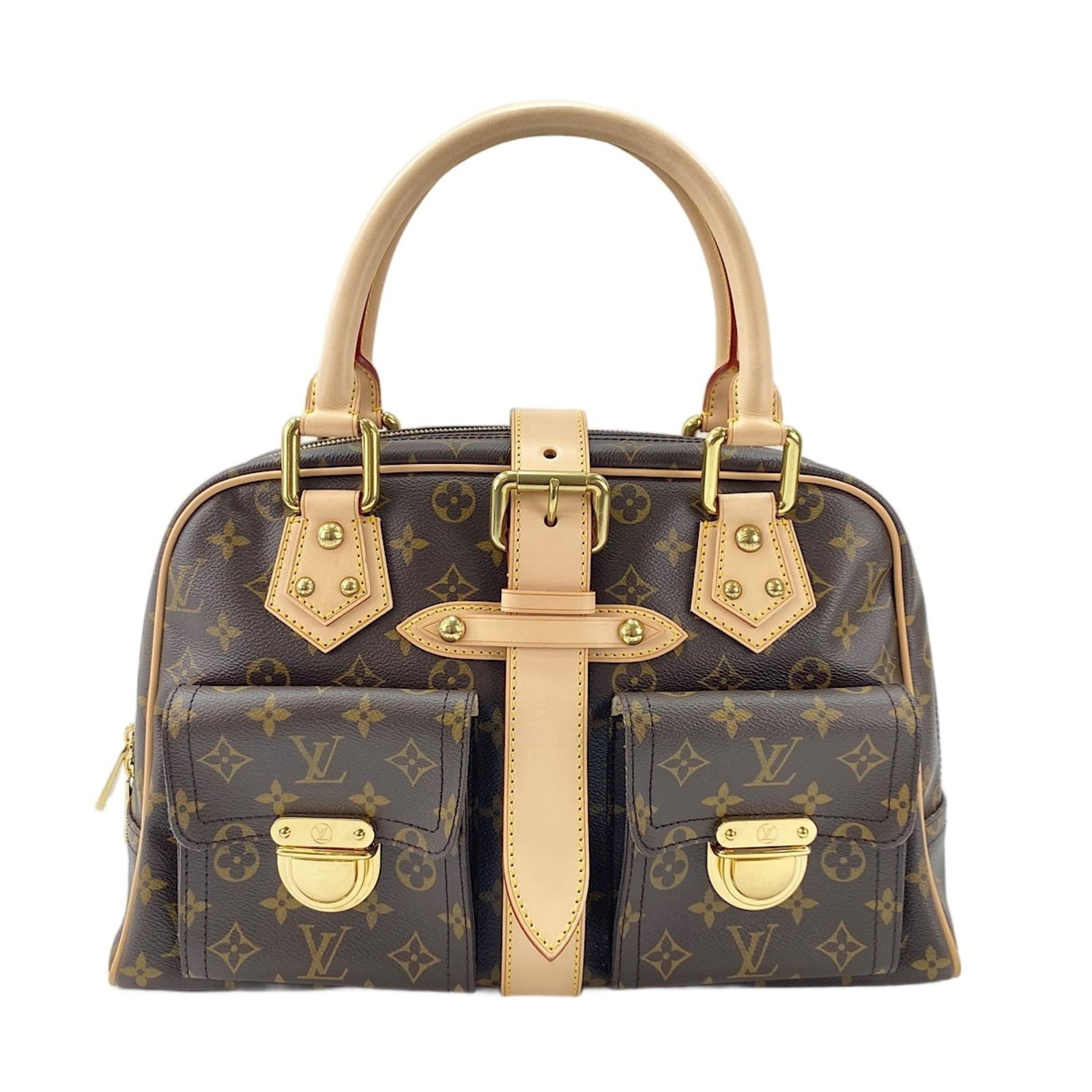 Louis Vuitton Handbag: Louis Vuitton Handbag Brown Louis Vuitton Handbag, 24cm x 40cm x 12cm in size. This classic handbag features a timeless design with its iconic monogram pattern and sturdy construction. Its brown color