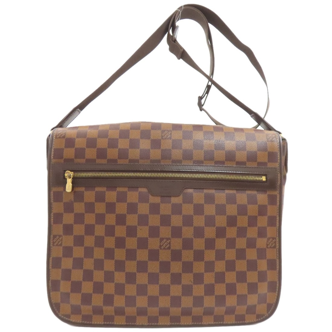 Damier Canvas Louis Vuitton N58021 Shoulder Bag Spencer: Damier Canvas Louis Vuitton N58021 Shoulder Bag Spencer Brown Damier canvas exterior, a classic look from LOUIS VUITTON's N58021 Style. This shoulder bag features the iconic Damier pattern, adding vis