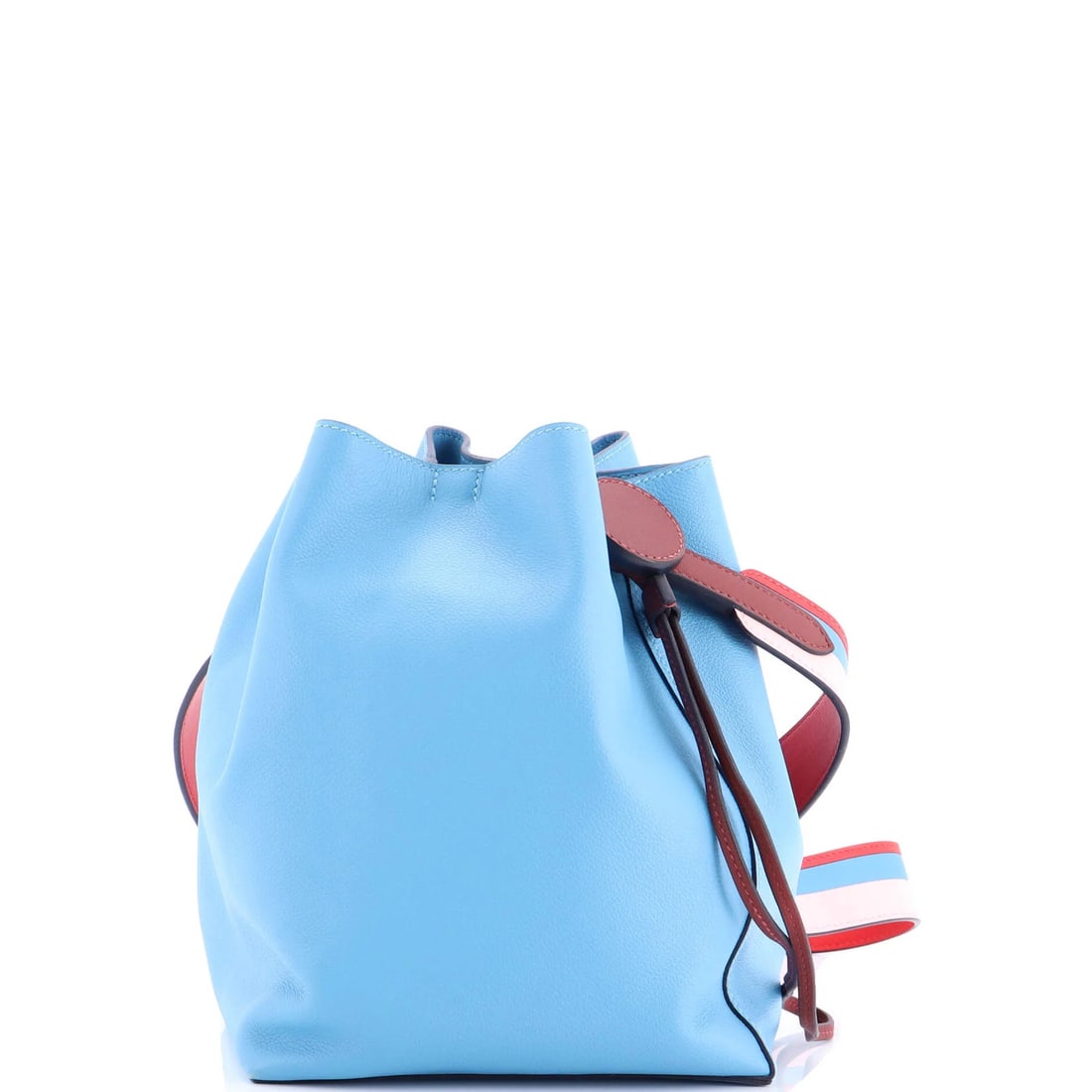 Hermes Licol Bag Evercolor 17: Hermes Licol Bag Evercolor 17 The Hermes Lilicol Bag Evercolor 17 boasts a striking blue exterior with leather accents, complemented by a matching interior. Measuring 9" tall and 7" wide, this stylish