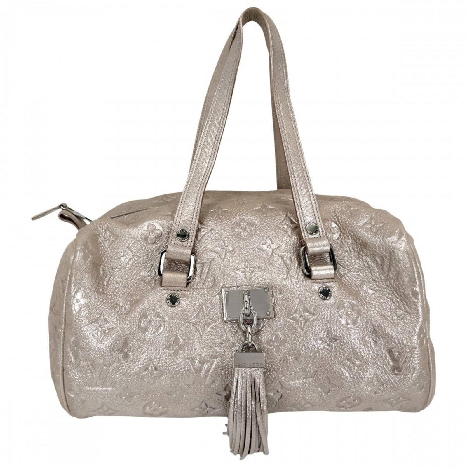 Louis Vuitton Monogram Shimmer Tote Bag: Louis Vuitton Monogram Shimmer Tote Bag Light pink Monogram Shimmer, a signature Louis Vuitton design, adorns this stylish tote bag. With its shimmering finish and classic 17cm x 30cm x 20cm dimension