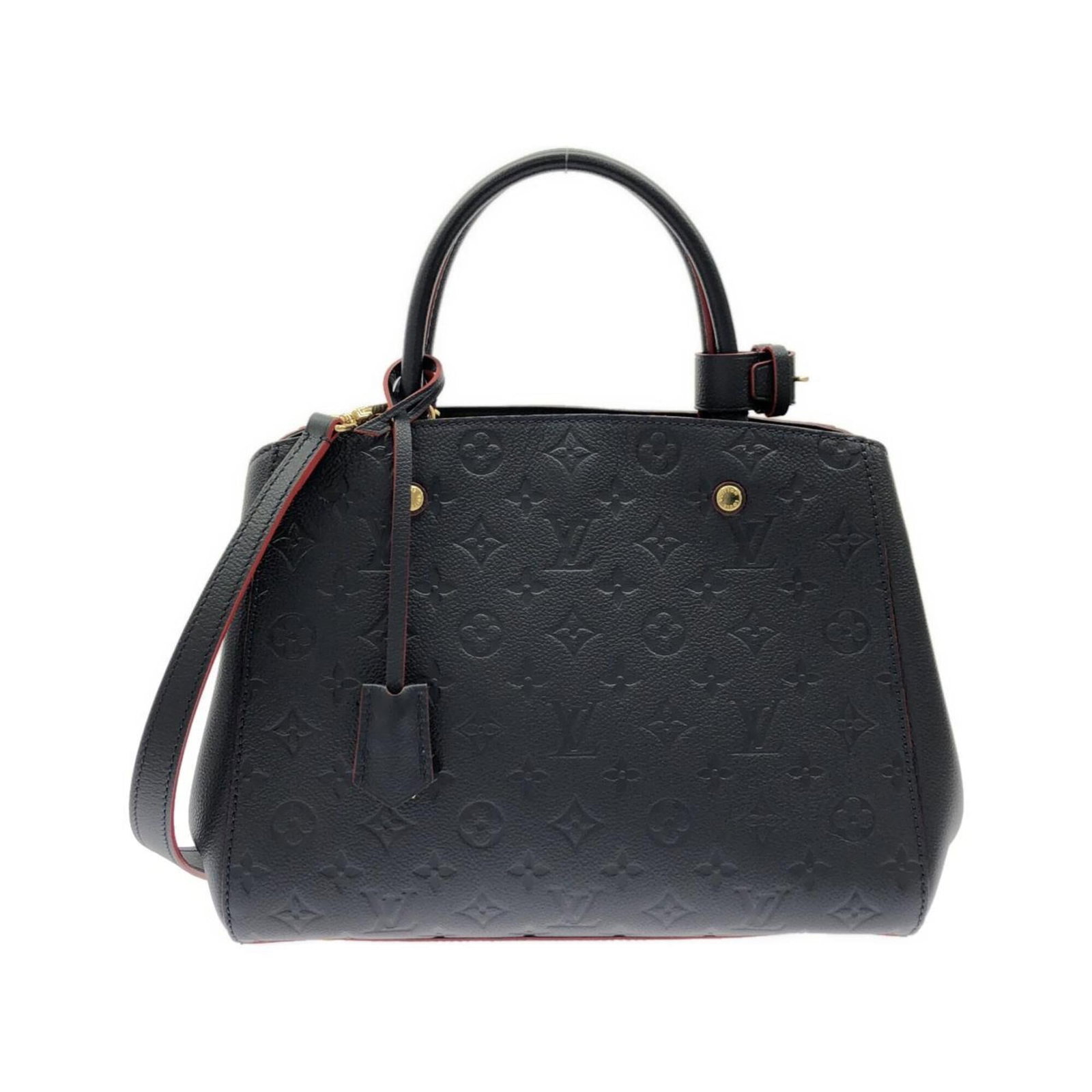 Handbag Louis Vuitton Leather: Handbag Louis Vuitton Leather Handbag with marine rouge leather and gold hardware, featuring calf leather construction. This Louis Vuitton MPN M42746 handbag measures 24cm x 29.5cm x 13cm and is made
