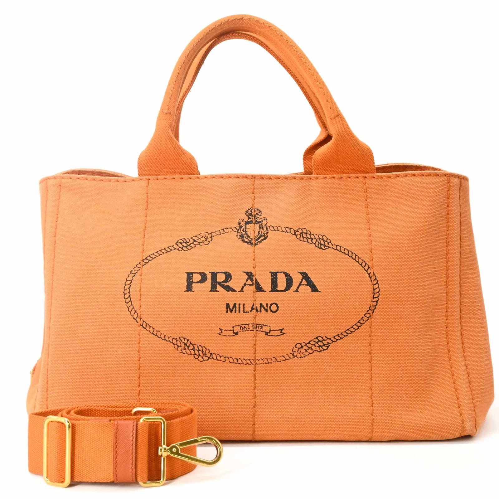 Canvas handbag shoulder bag tote Prada (1 of 20)