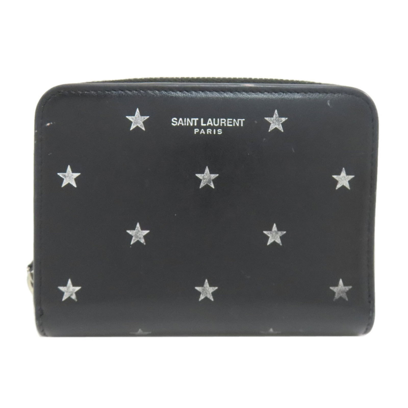 Laurent Saint Bi Fold Wallet Leather: Laurent Saint Bi Fold Wallet Leather The Laurent Saint Bi Fold Wallet Leather is a sleek and sophisticated accessory, boasting a classic black leather design with clean lines and minimal ornamentation