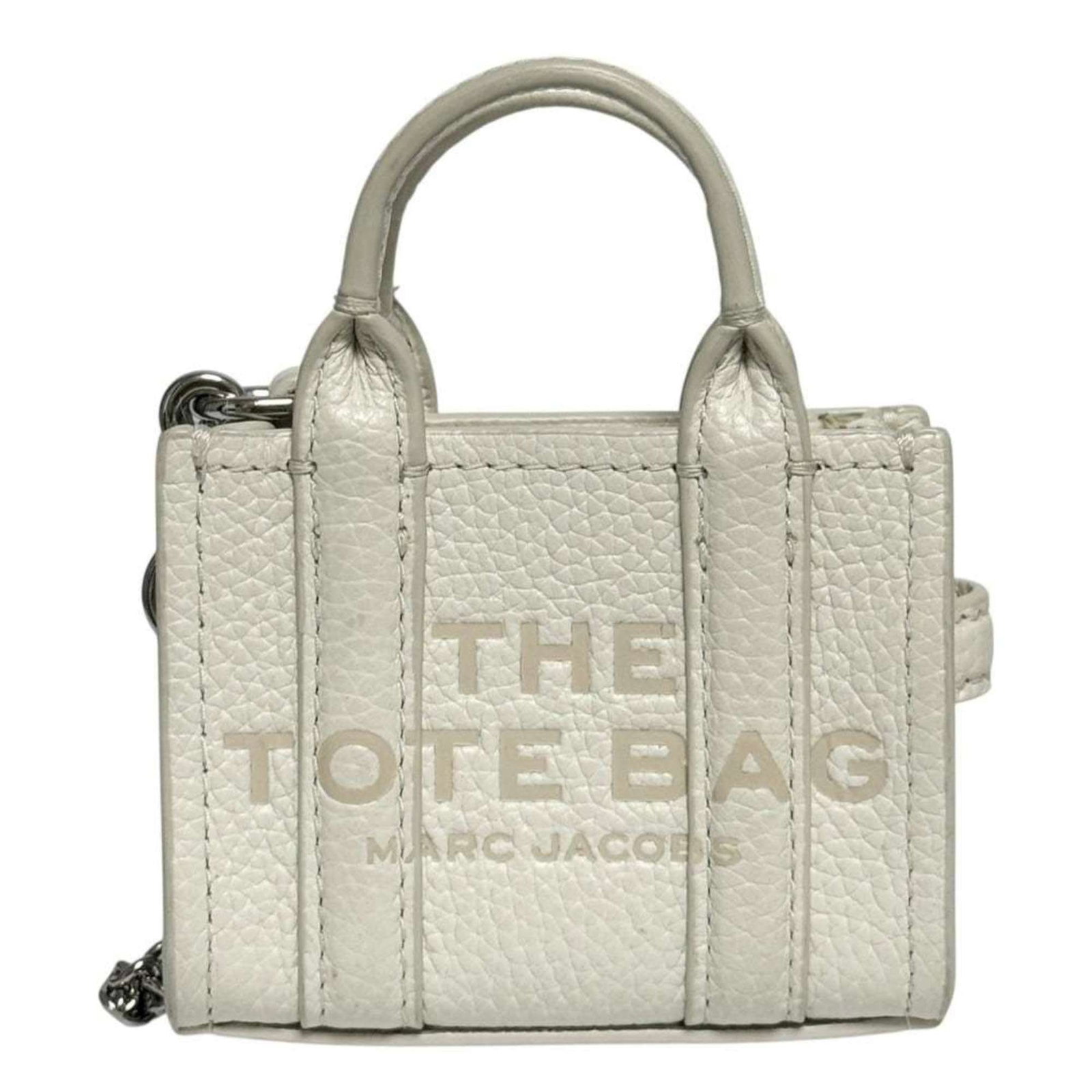 Marc Jacobs leather tote bag: Marc Jacobs leather tote bag Made from high-quality leather, this Marc Jacobs tote bag boasts a sleek design with clean lines and a compact size. Measuring just 12.5cm x 10cm x 4cm, it's perfect for