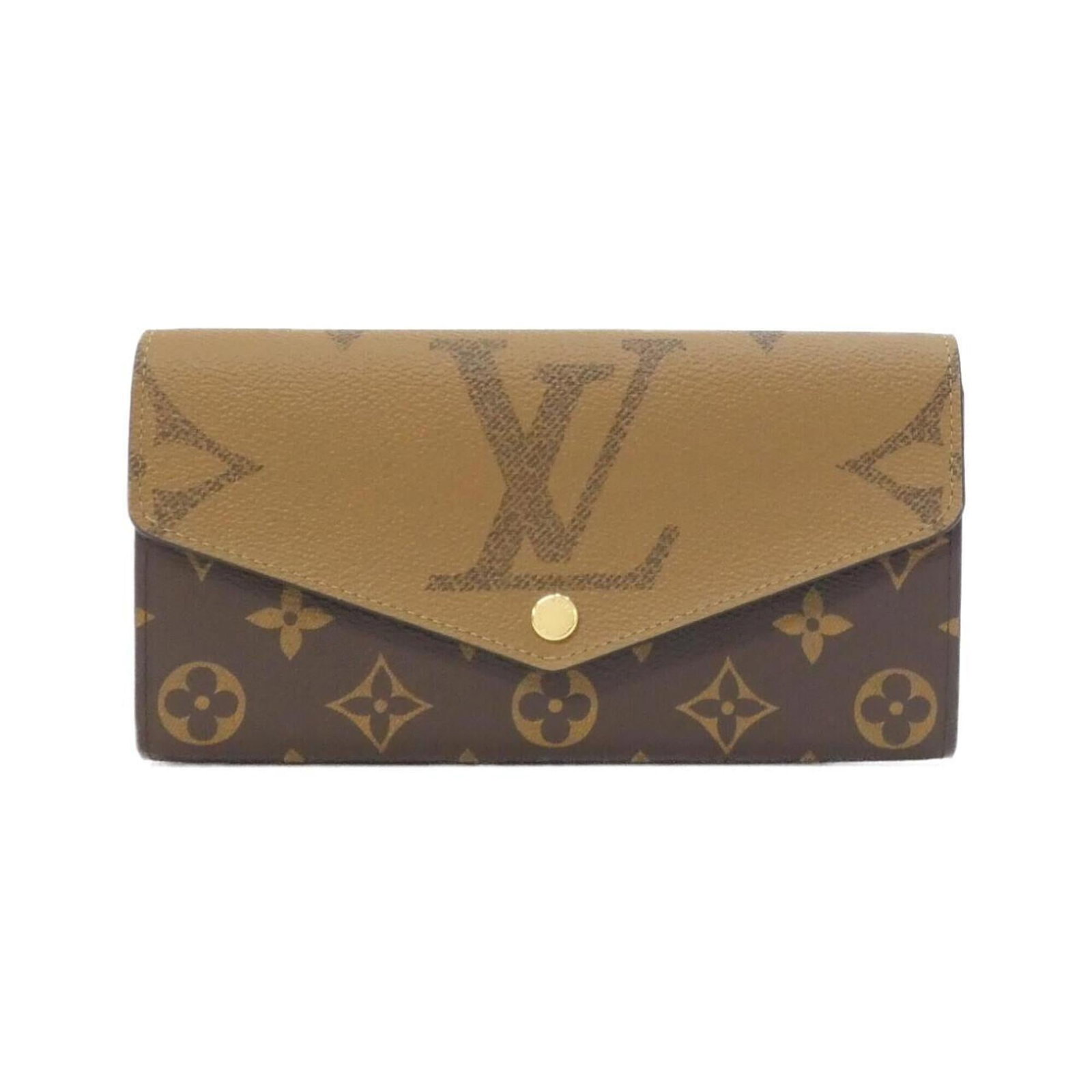 Long Wallet Bi fold Coated Canvas by Louis Vuitton: Long Wallet Bi fold Coated Canvas by Louis Vuitton Marron Long Wallet Bi Fold Coated Canvas by Louis Vuitton, measuring 10cm x 19cm x 2.5cm, features a classic bi-fold design with coated canvas materi