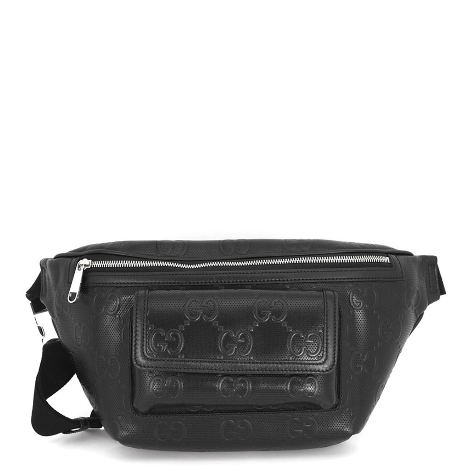Gucci Handbag Sling Bag Leather: Gucci Handbag Sling Bag Leather Black leather Gucci sling bag with silver hardware, measuring 19cm x 40cm x 9cm. This sleek and stylish handbag features a classic design that exudes luxury and sophist