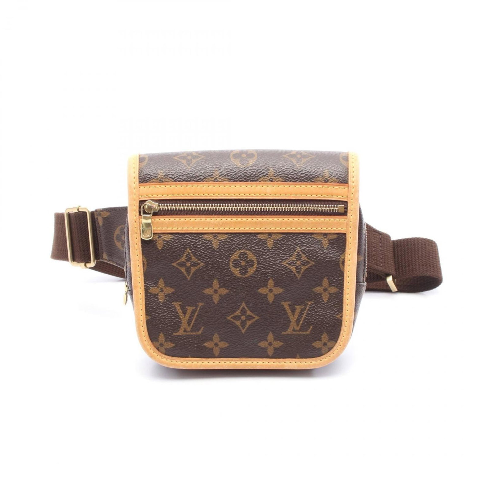 Canvas leather coated fanny pack from Louis Vuitton: Canvas leather coated fanny pack from Louis Vuitton Coated canvas and leather come together in this classic Louis Vuitton fanny pack, crafted with attention to detail. Measuring 16cm x 15cm x 3.5cm,