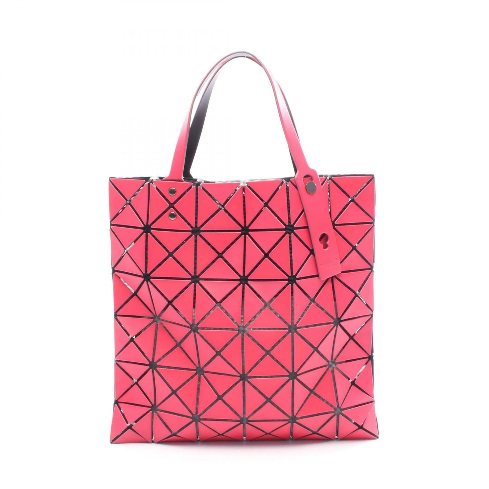 Tote Bag Coated Issey Miyake Canvas: Tote Bag Coated Issey Miyake Canvas Coated canvas tote bag from Issey Miyake, featuring a durable and water-resistant material. The black and red color combination adds a pop of contrast to the