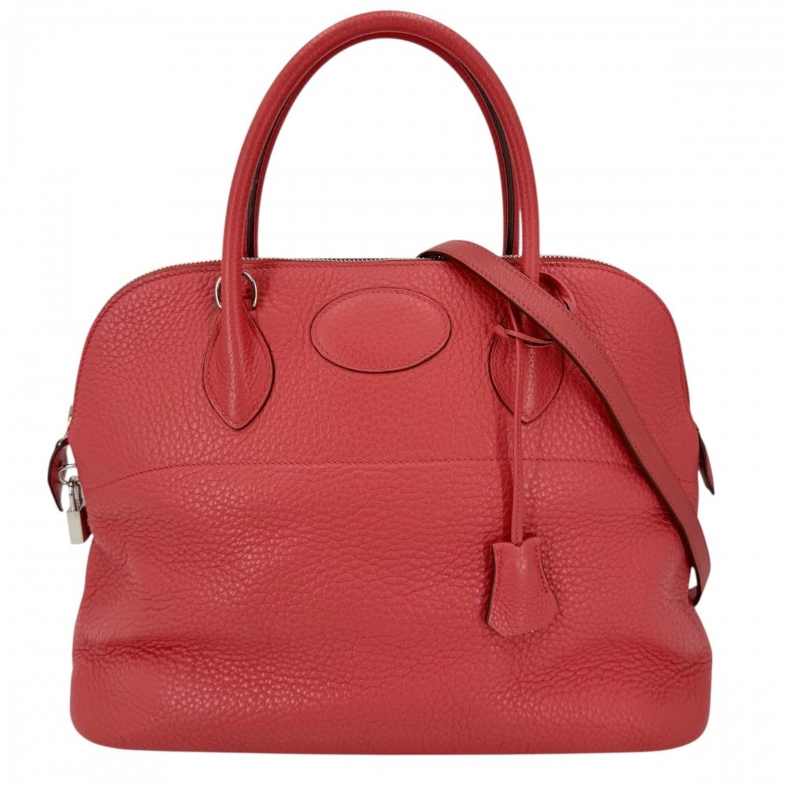Hermes Handbag Shoulder Bag Leather: Hermes Handbag Shoulder Bag Leather Red leather shoulder bag from Hermes, measuring 26cm x 34cm x 13cm. This classic design features high-quality materials and a timeless color that adds a pop of eleg