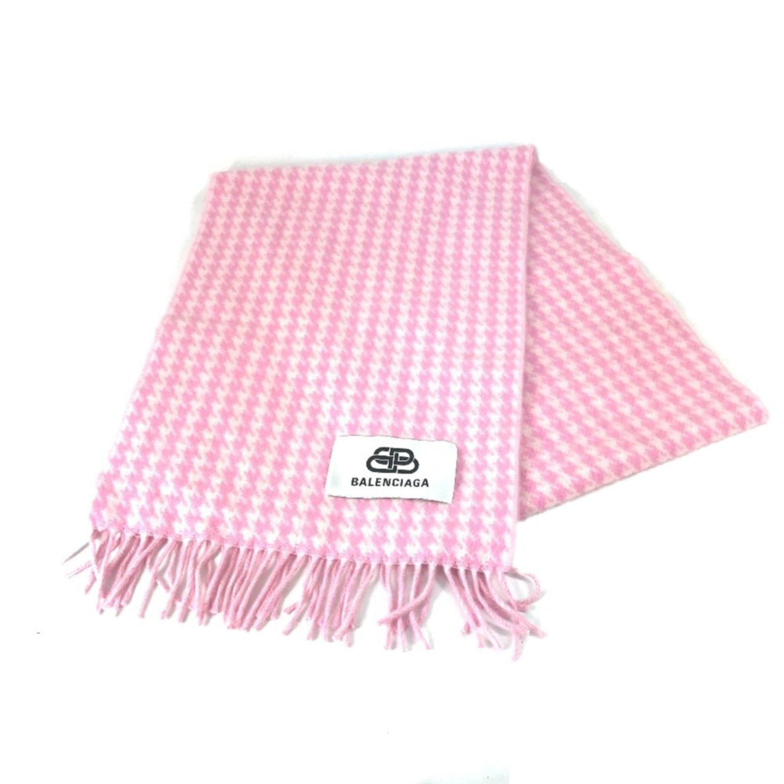 Other Stole By: Other Stole By Pink Balenciaga stole with distinctive measurements, bearing a signature. This item has a stated value and follows specific rules regarding its description. Its unique features are