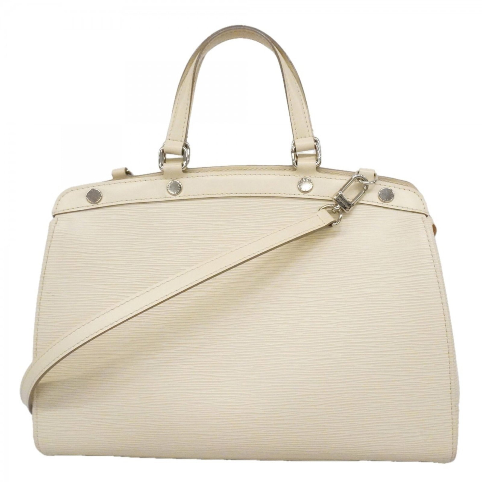 Louis Vuitton Handbag: Louis Vuitton Handbag Louis Vuitton's iconic design takes center stage in this stunning Off White handbag, boasting clean lines and classic proportions. Measuring 25cm x 33.5cm x 10cm, it offers a spa