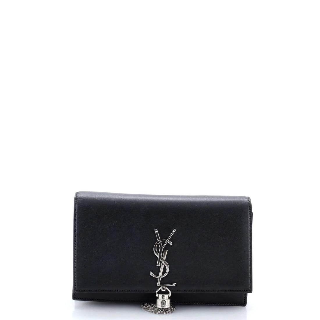 Leather small tassel crossbody bag monogram classic saint laurent: Leather small tassel crossbody bag monogram classic saint laurent Small, sophisticated Saint Laurent leather crossbody bag with classic monogram tassel detail. Features black exterior and interior,