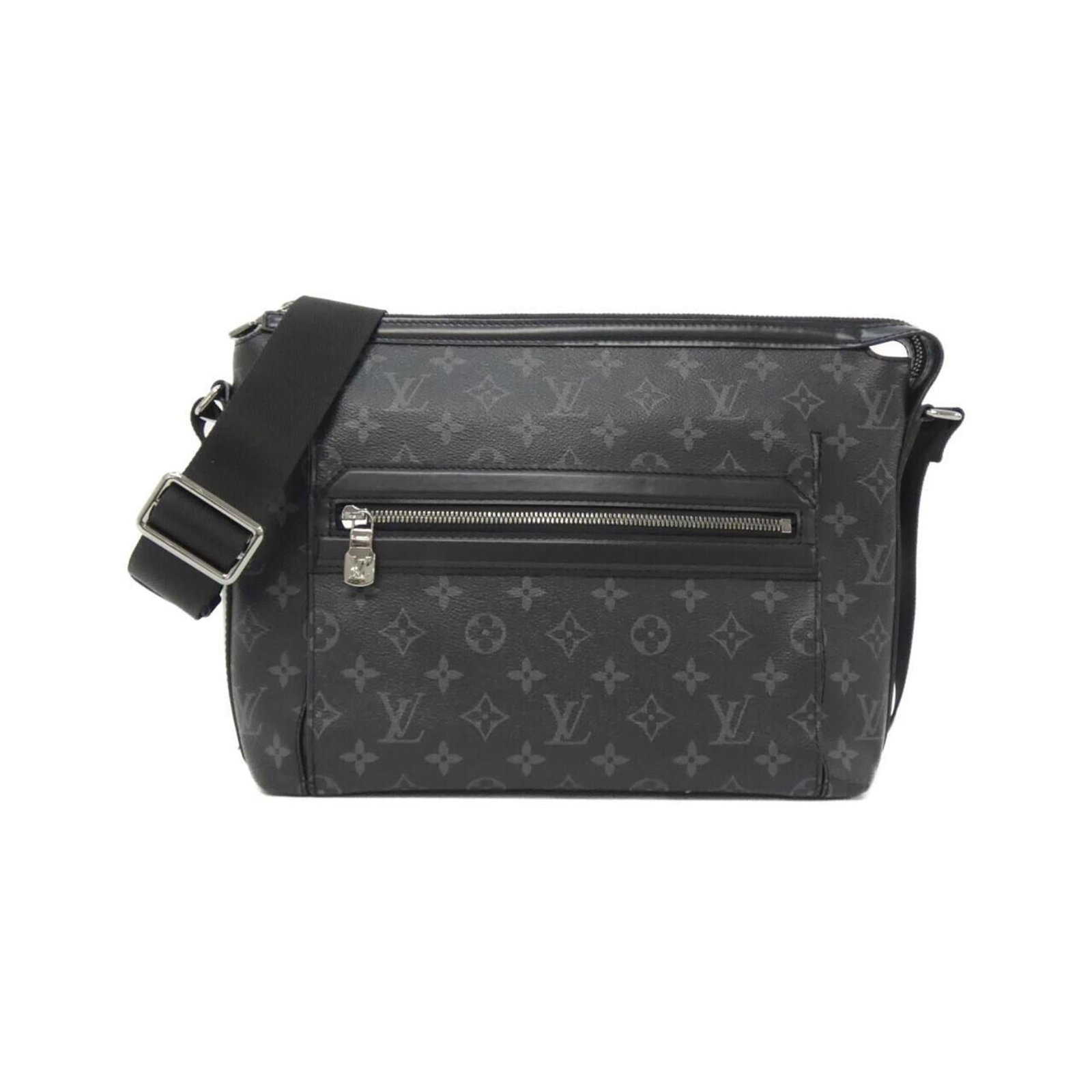 Coated Canvas Shoulder Bag By Louis Vuitton: Coated Canvas Shoulder Bag By Louis Vuitton Coated canvas shoulder bag by Louis Vuitton, featuring the iconic Monogram Eclipse design in sleek black. This stylish and durable bag boasts a